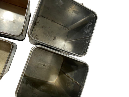 Vintage Lincoln Beautyware MCM Canisters Set of 4 Coffee Tea Flour Sugar Chrome