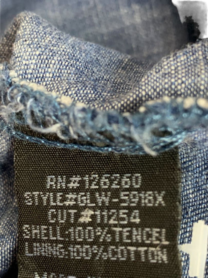 Size 1X Velvet Heart Jean Denim Shift Dress Pockets Short Sleeve