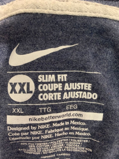 Size XXL Nike Womens Slim Fit V-Neck Navy Blue Tshirt