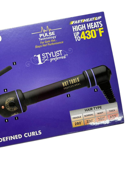 Hot Tools Professional Hair Curling Iron 1 1/2" 1102 Spring Gold Styling Beauty New
