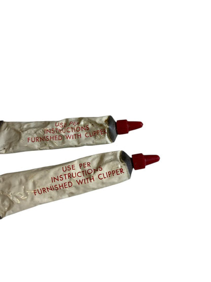 Vintage Oster Set of two Tubes Electric Hair Clipper Grease Lubricant USA