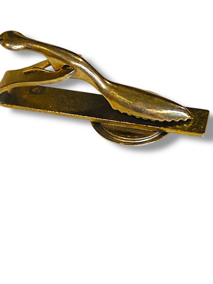 Vintage American Legion Tie Clip Bar Silvertone and Goldtone 1.5"