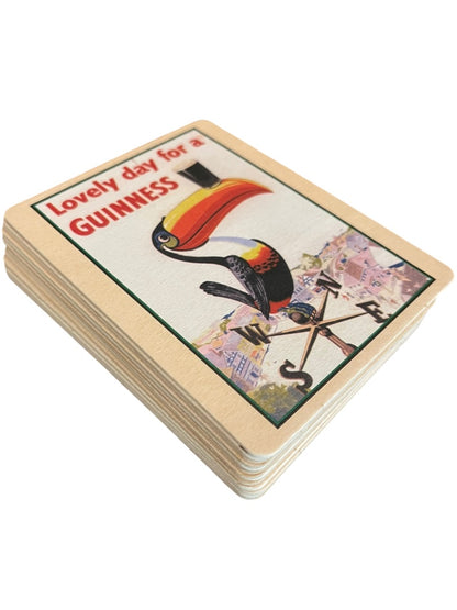 Set of 15 Guinness Cardboard Double Sided Coasters Vintage Advertisements 4.5" x 3.5"