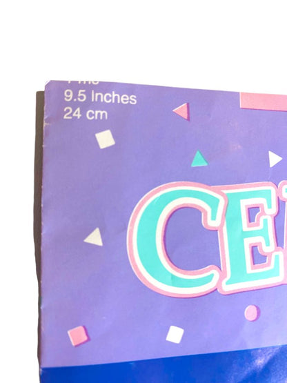 Vintage Baby Shower Honeycomb Centerpiece 9.5" Wreath Pastels Yellow