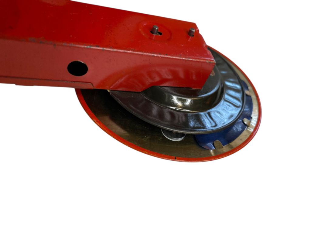 1950s Tin Friction Sparkler Push Toy Red 6" Vintage Lithograph