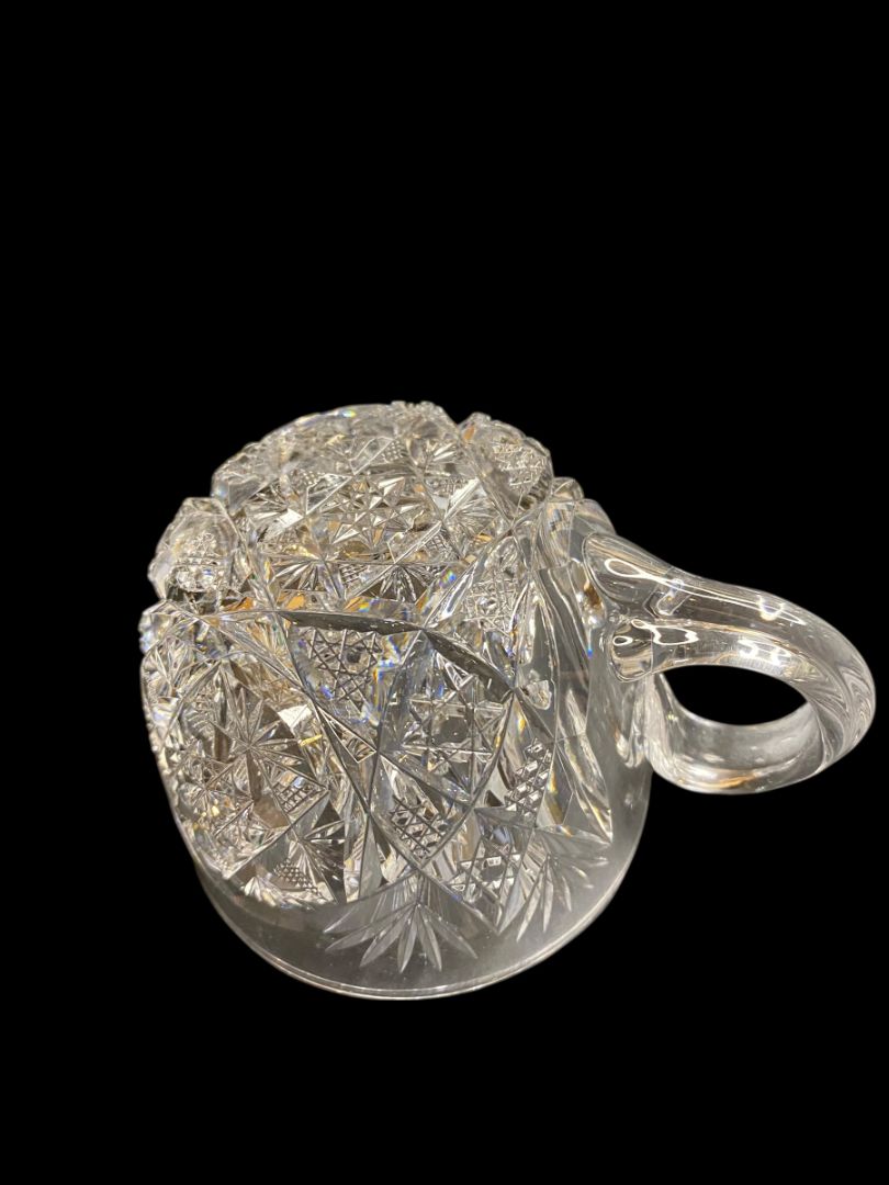 Vintage Crystal Punch Glass Clear Pressed Glass Mug 2.25"h