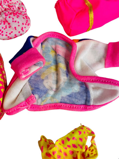 1980s Fashion Doll Clothes Lot Fits Barbie 11.5 Inch Dolls Neon Disney