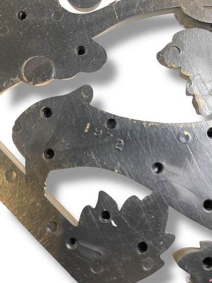 1970s Burwood Homco Wall Plaque Bird Grapes Diamond 16.75"h x 10.25"