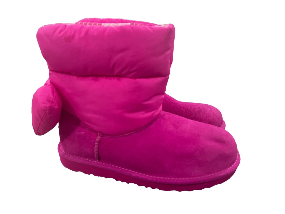 5 UGG Girls Pink Bailey Bow Puff Maxi Wavelength Boots New