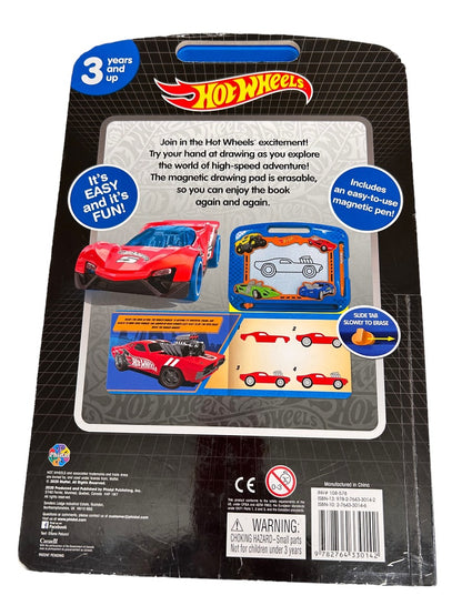 Hot Wheels Magnetic Drawing Board Learn To Draw Auto Racing Board Book