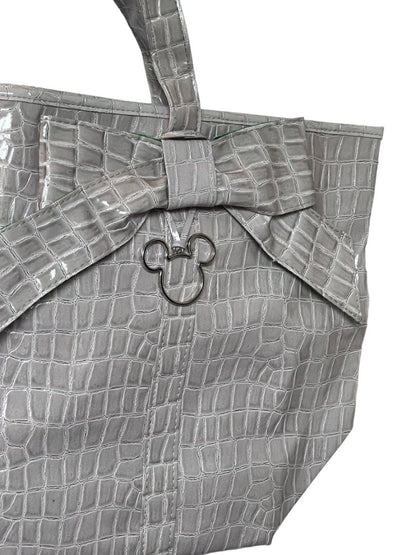 WDW Disneyland Resort Large Gray Tote Patent Croc Print