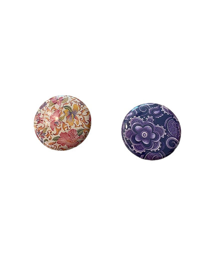 Magnabilities Jewelry Inserts Insets Classic 1" Set of 2 Floral D1-12 and A10-10