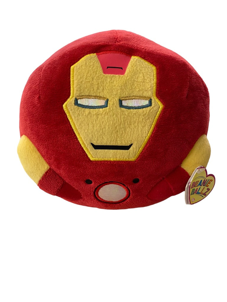 Ty Beanie Ballz Marvel Iron Man 8" Diameter 2013 Toy Always Lands on Feet