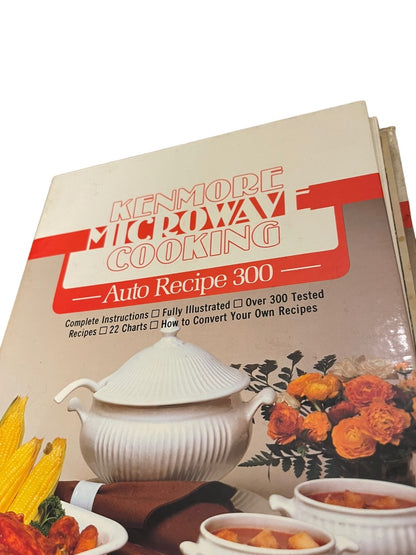 1983 Kenmore Microwave Cooking Auto Recipe 300 Binder Cookbook. AD