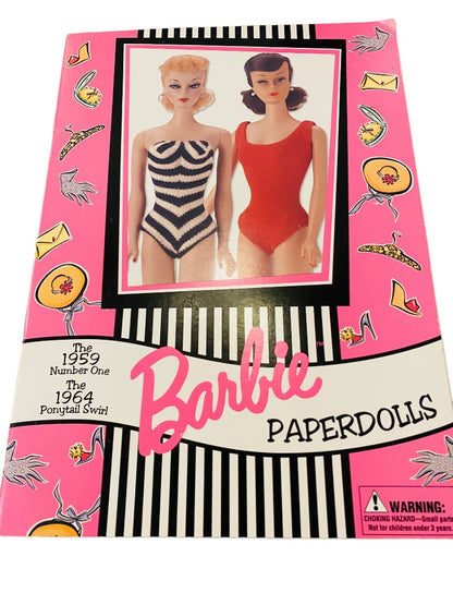 1997 Barbie Mattel for Avon Paper Doll Book 1959 Number One and The 1964 Ponytail Swirl