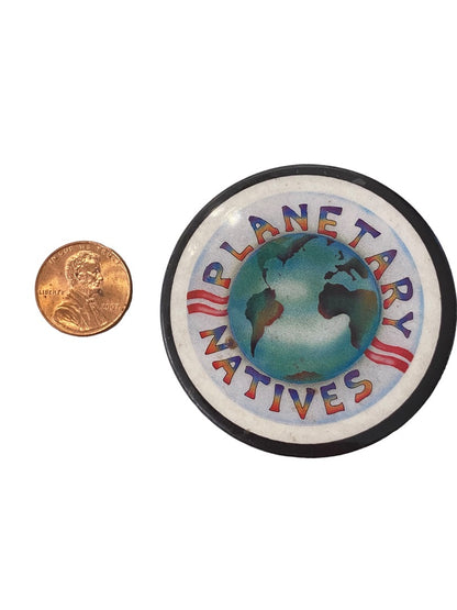 Pinback Button Planetary Natives 2.2" Diameter Earth Graphic Collectible