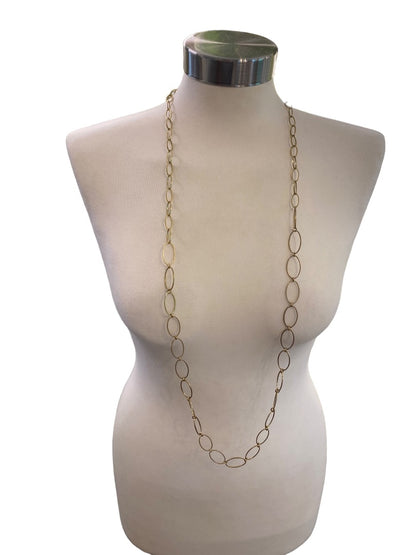 Goldtone Signed Alfani Link Necklace Lightweight Lobster Clasp 44"L