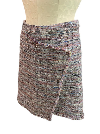 Size 4 Halogen Tweed Pink Multicolor Skirt Pencil Straight Lined