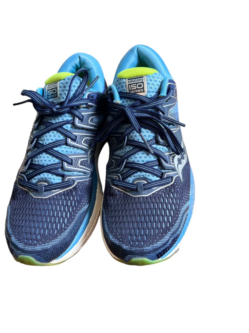 9.5 Saucony Hurricane ISO 5 Everrun Running Sneaker Blue Women's