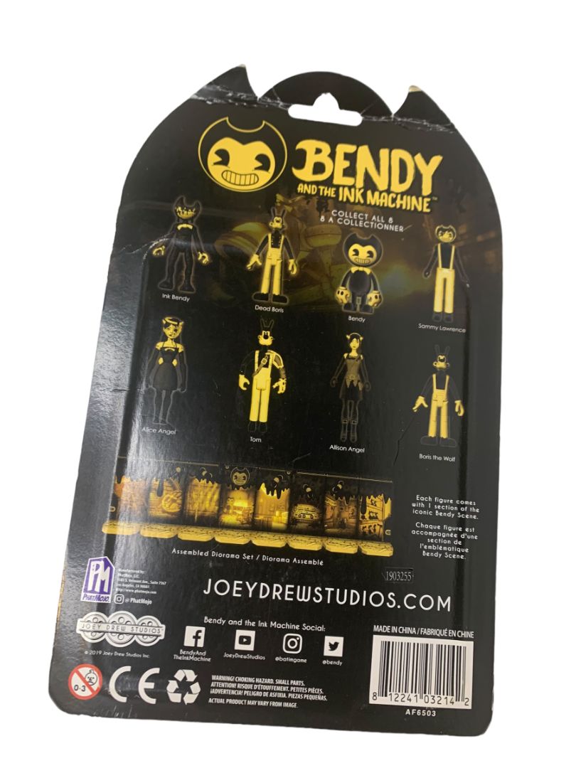 Official Bendy Action Figure Bendy Yellow Black Series 1 AF6503