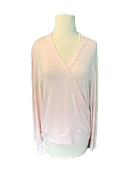 Size Small J Crew Light Pink Wrap Style Sweater Long Sleeve Slub