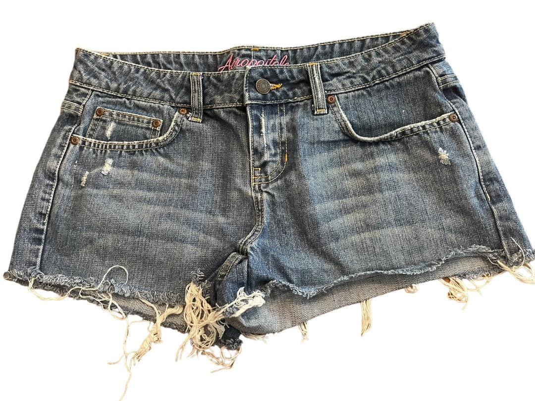 Size 5/6 Aeropostale Junior Womens Shorts Distressed Denim Jean Bootie Short Shorts