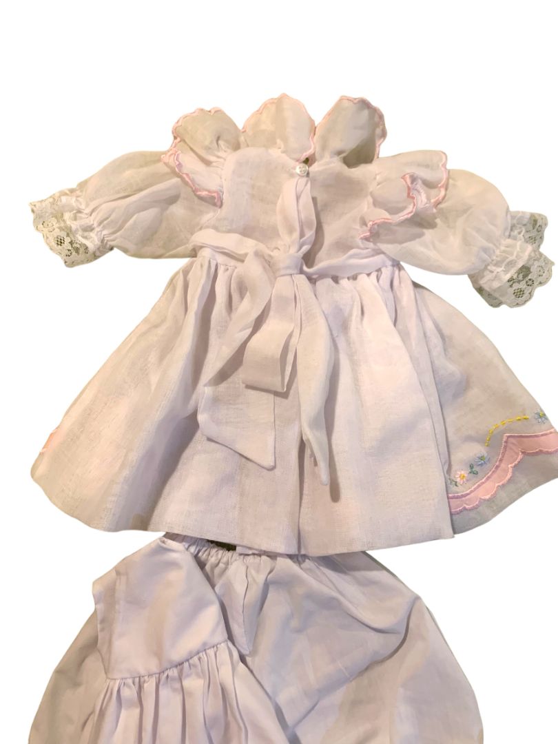 Vintage Marie Osmond 18" Doll Clothing 5 Piece Dress Bloomers Slip Bracelet Shoes Socks