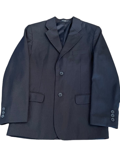 12 Regular Nautica Boys Black Pinstripe Suit Jacket 2 Button