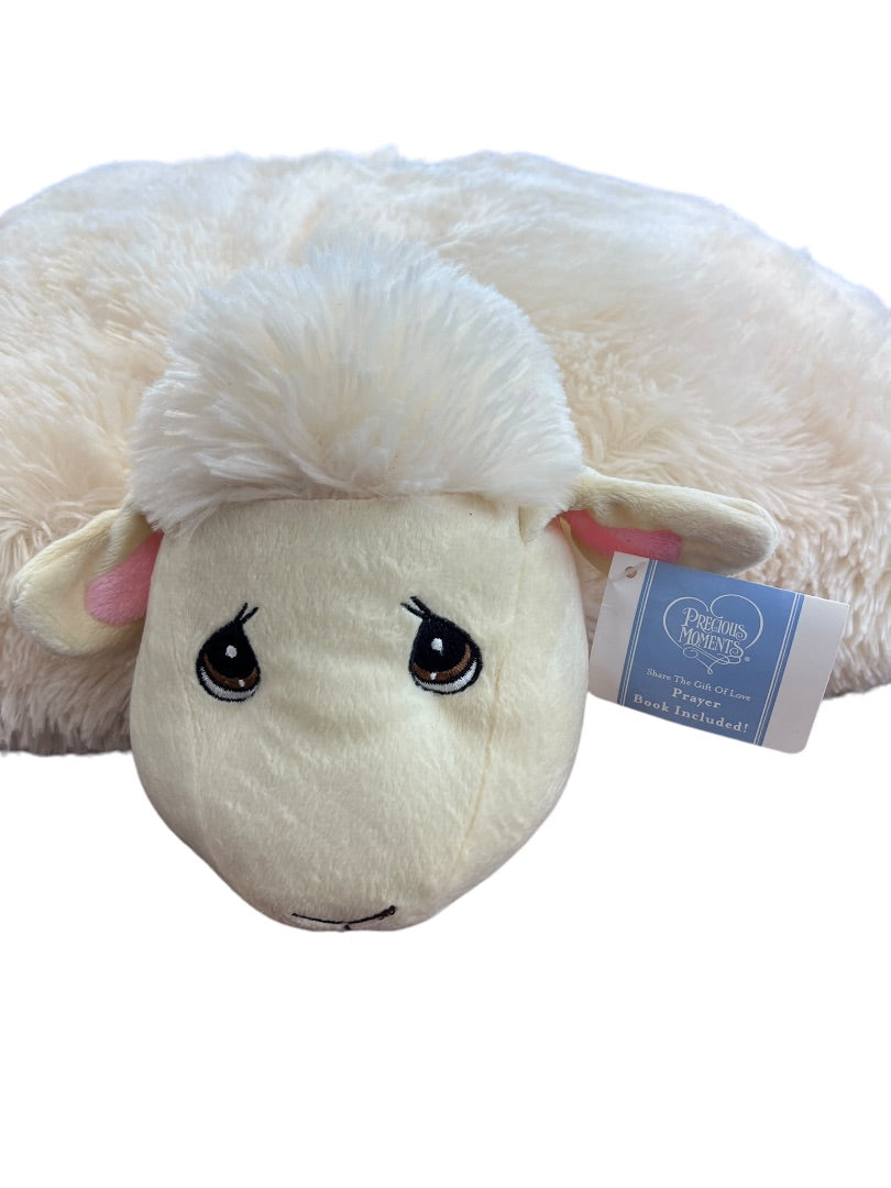 NEW Precious Moments Stuffed Lamb Pillow and Pet Hook and Loop NWT