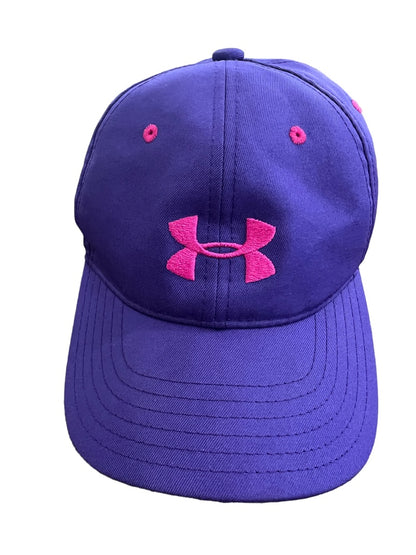 UNDER ARMOUR UA Classic Fit Youth Hat Heatgear Purple Pink EUC Adjustable