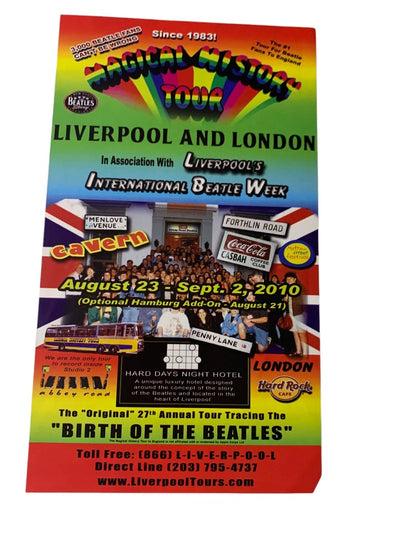 Magical History Tour Liverpool and London Pamphlet Small Flyer August 2010 Liverpool and London Beatle Week