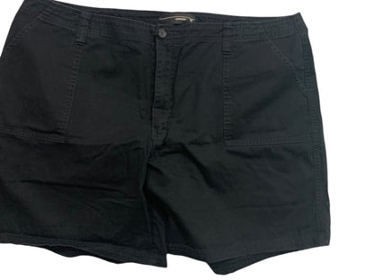 Size 22 Venezia Womens Plus Size Black Shorts Cotton Pockets