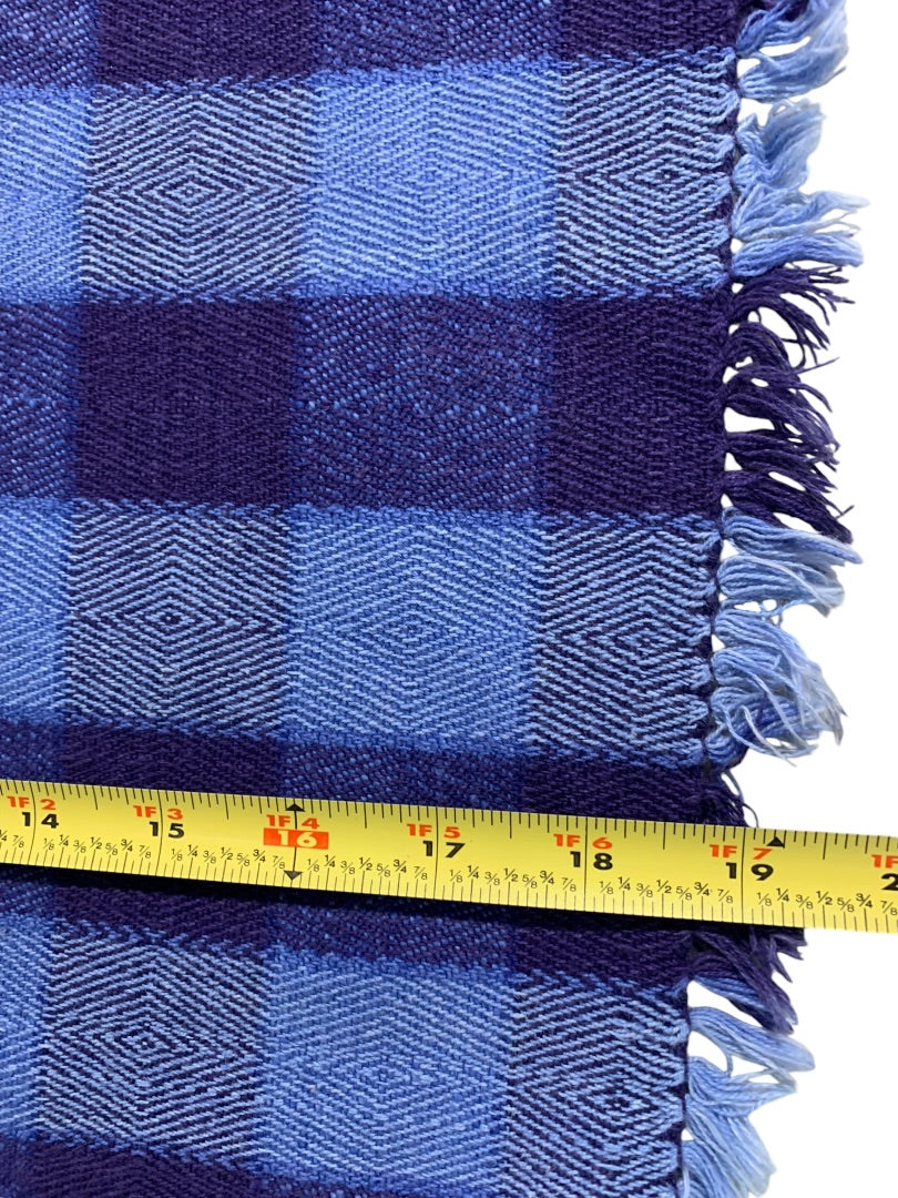 Set of 4 20 x 13 Inch Placemats Blue Buffalo Check Plaid Table Linens