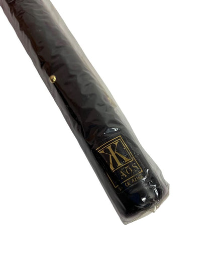 Kaos New Black Gold Beaded Taper Candle Unscented Elegant 12.5 Inch