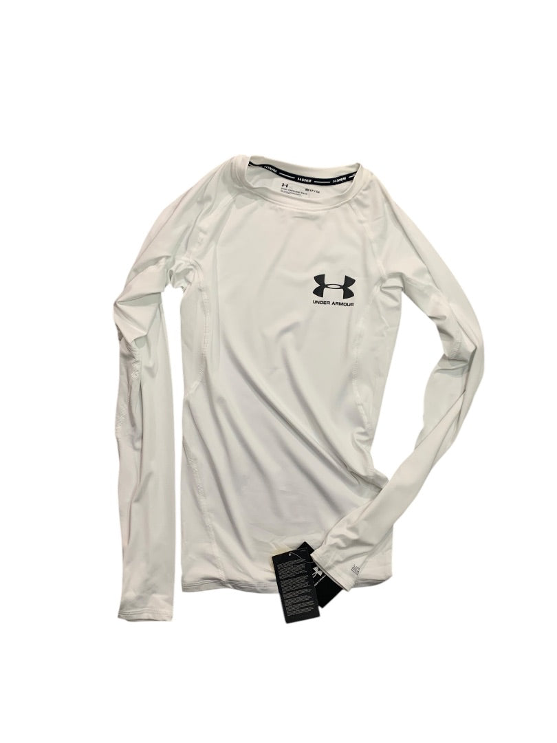 Small Under Armour Swim Mens White Long Sleeve Compression Shirt 5106446