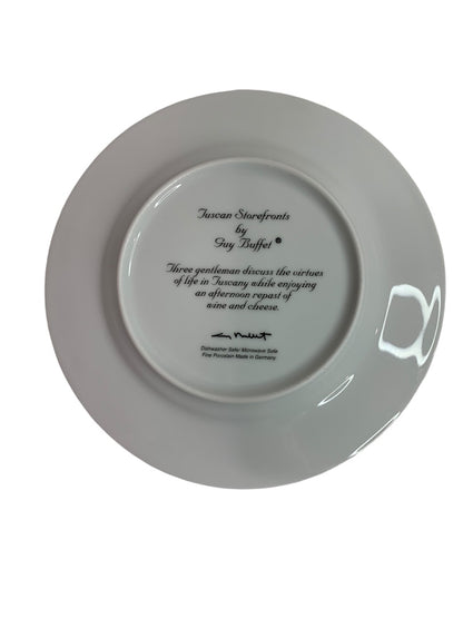 Guy Buffet Tuscan Storefronts Salad Plate Gentleman Repast 8 Inch