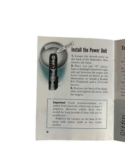 1950s Eastman Kodak Brownie Hawkeye Camera Flash Model Box Instructions