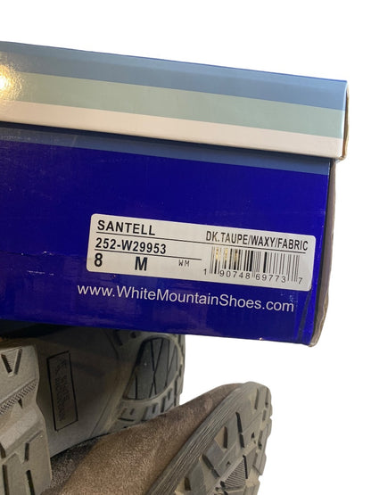 Size 8M Santell Womens Winter Boots Dark Taupe Fleece Lined