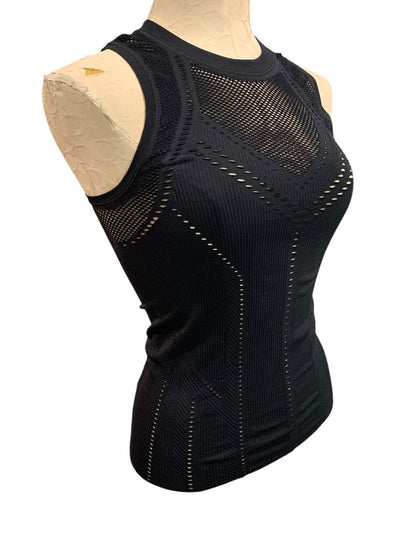 XS Athleta Womens Oxygen Cutout Mesh Style Tank Black