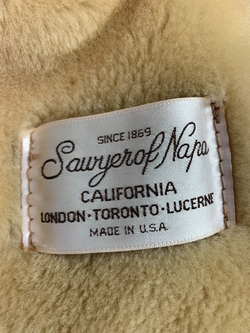 Size 14 Sawyer Of Napa Womens Heavy Shearling Sheepskin Coat Jacket