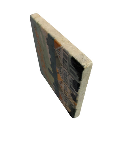 San Francisco Tile Cork Backed Souvenir Drink Coaster 4 Inch