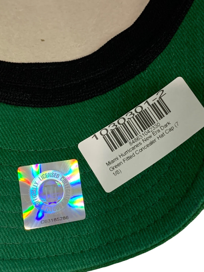 New Era Cap 7 1/8 Miami Hurricanes  Fitted Concealer Cap