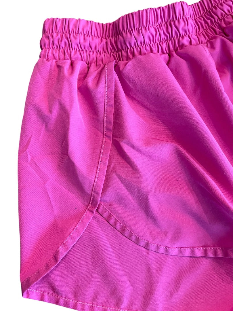 Size 6 Sunzel Lined Running Shorts Womens Lightweight Zip Pocket Pink