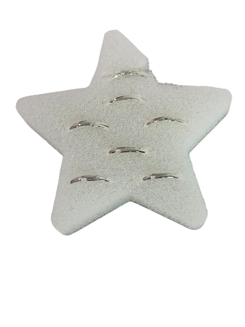 Claires New Set of 7 Adjustable Rings Patriotic USA Silvertone