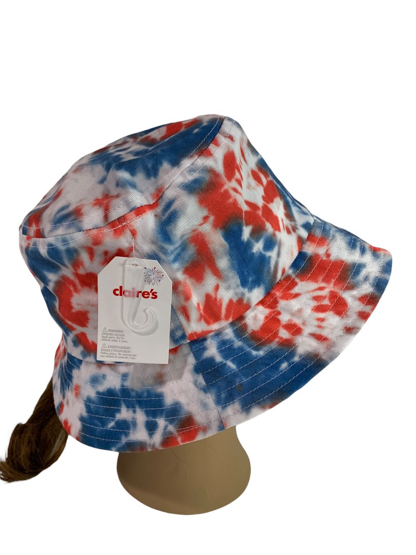 Small Claires New Bucket Hat Patriotic Tie Dye Fabric