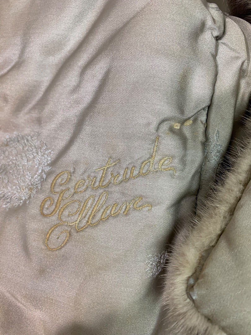 1950s Mink Shawl Stole Womens Seidel Furrier Philadelphia Collared