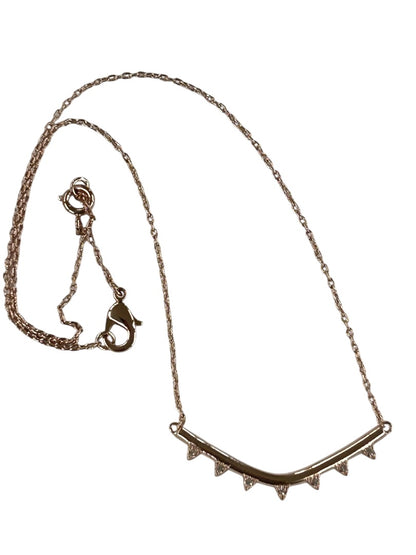 Copper Color 14 Inch Chain Pendant Necklace Pennant Design Lobster Clasp