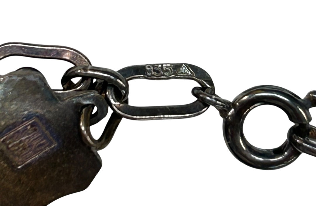 German Silver 800 Rev Fritz Vintage Charm Bracelet Souvenir 6 Inch