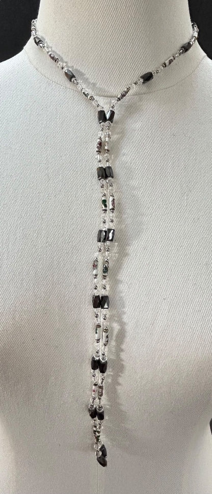 Magnetic Jewelry Strand 36 Inch Clear Black White Necklace or Bracelet