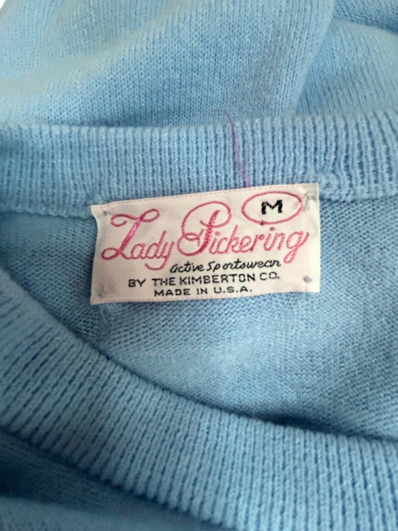 Medium Lady Pickering Sweater Vest Vintage Basking Ridge Country Club 1950s